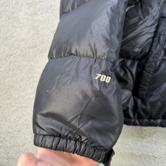 The North Face Jacket Mens Large Black 1996 Nuptse Retro 700 Down Puffer Hooded - Picture 2 of 13